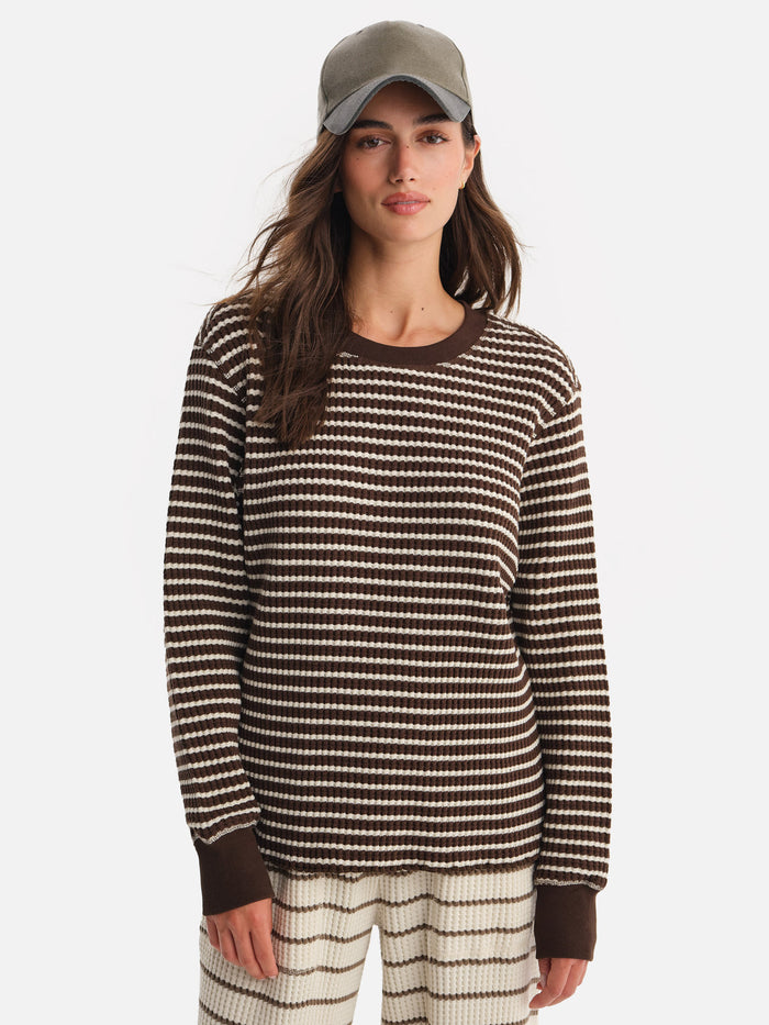Organic Waffle Crew Top