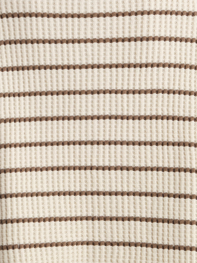 Organic Waffle Cropped Henley