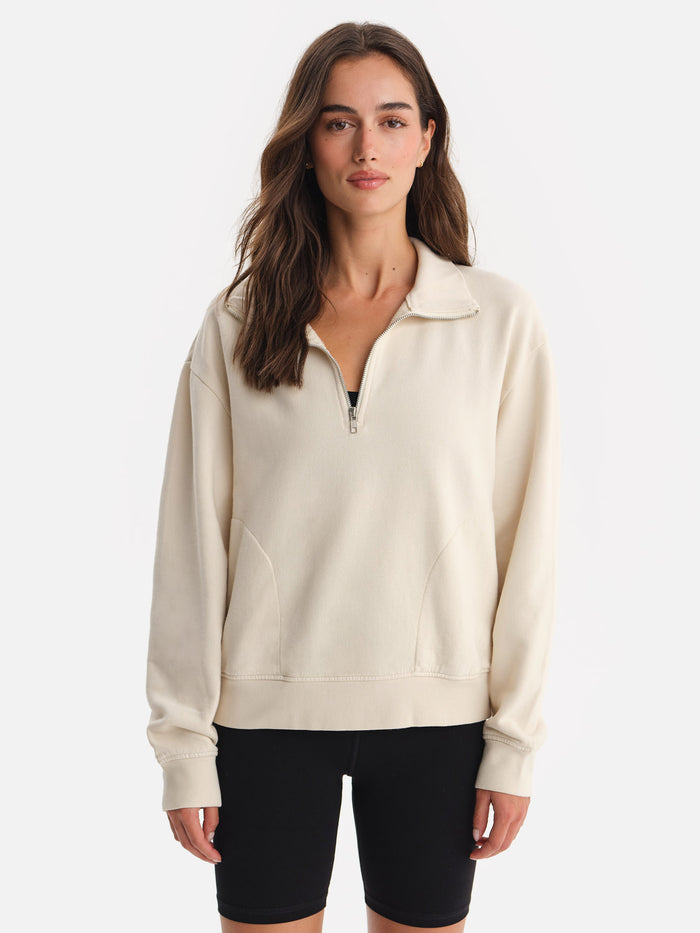 Organic Fleece Quarter Zip Sweatshirt