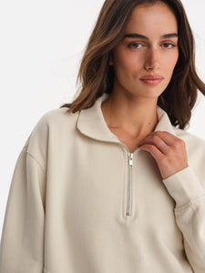Organic Fleece Quarter Zip Sweatshirt