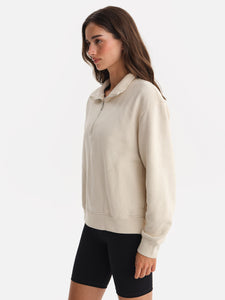 Organic Fleece Quarter Zip Sweatshirt
