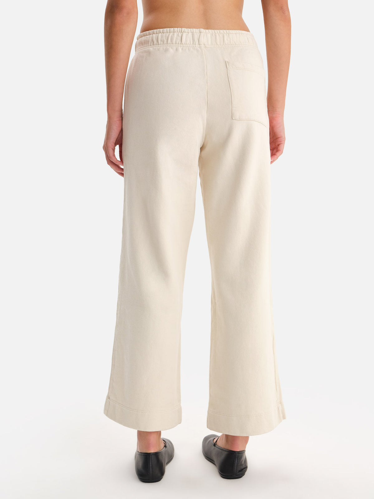Organic Fleece Wide Leg Pant-Sweatpants-MATE the Label-BONE-XS-MATE the Label