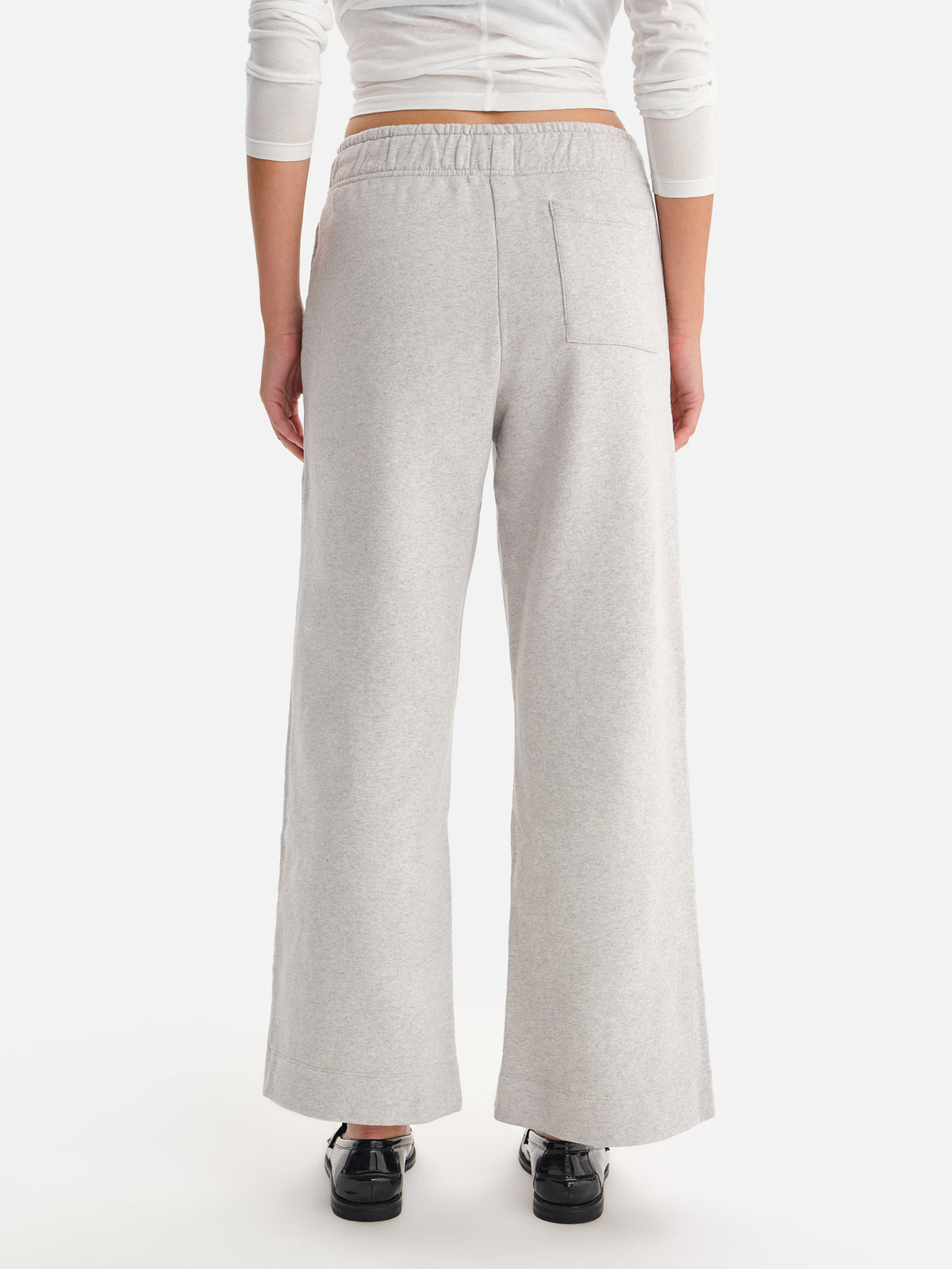 Organic Fleece Wide Leg Pant-Sweatpants-MATE the Label-HEATHER GREY-XS-MATE the Label