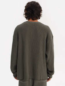 Men's Organic Waffle Henley