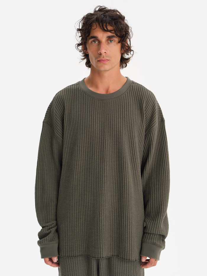Men's Organic Waffle Crew