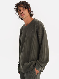 Men's Organic Waffle Crew