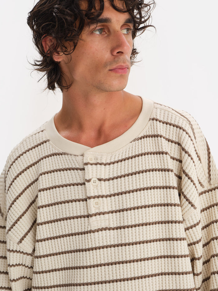 Men's Organic Waffle Henley