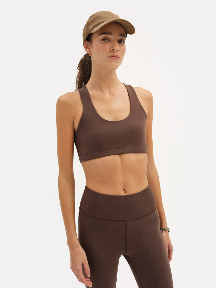 Organic Stretch Sports Bra-Active-MATE the Label-MOCHA-XS-MATE the Label