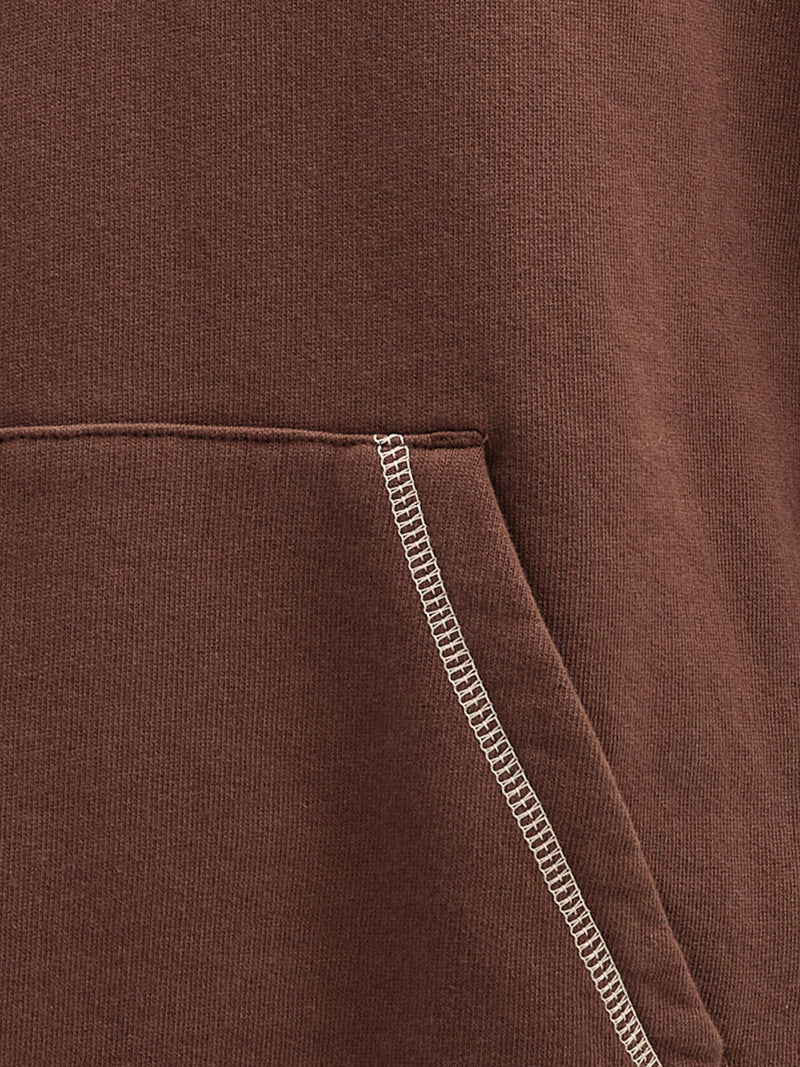 Organic Fleece Contrast Hoodie