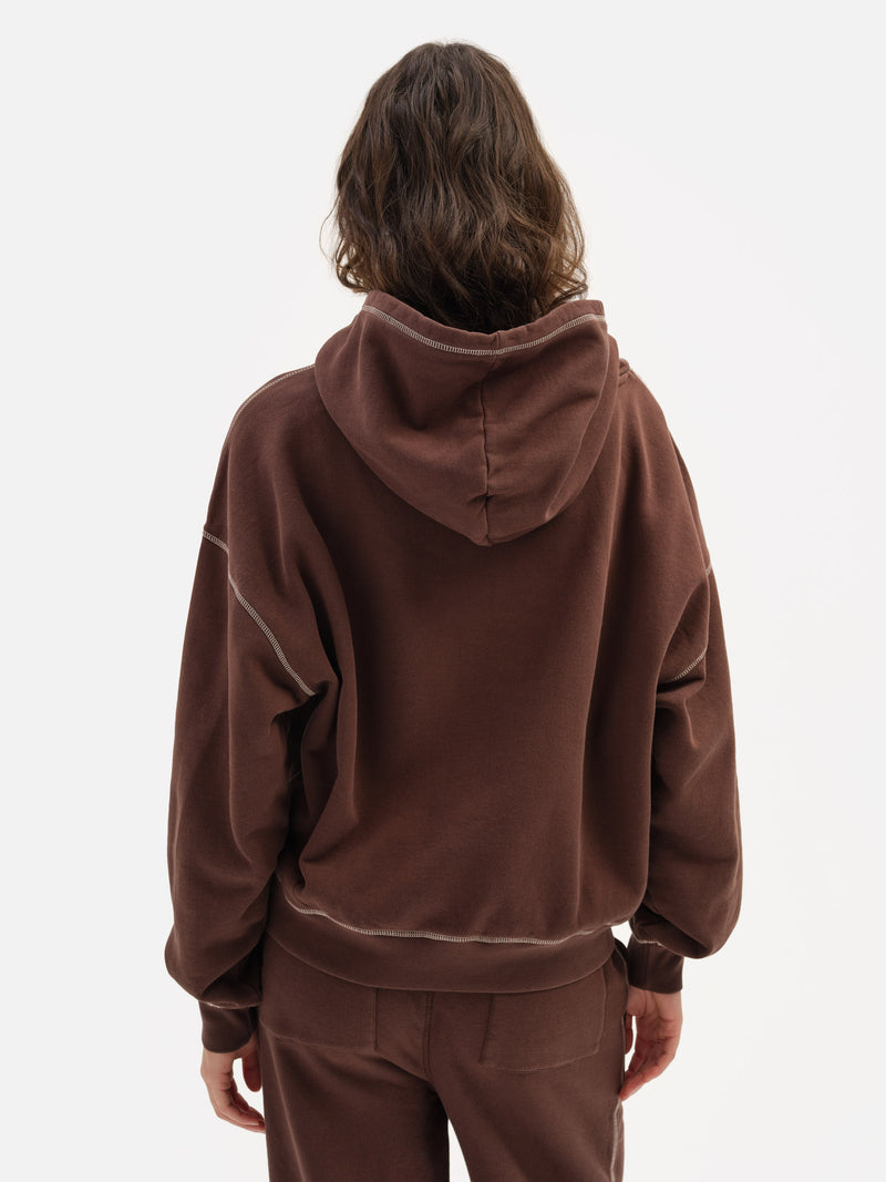 Organic Fleece Contrast Hoodie