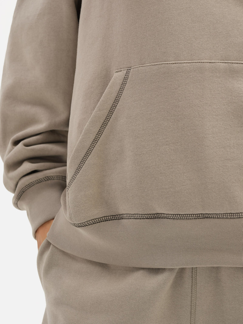 Organic Fleece Contrast Hoodie