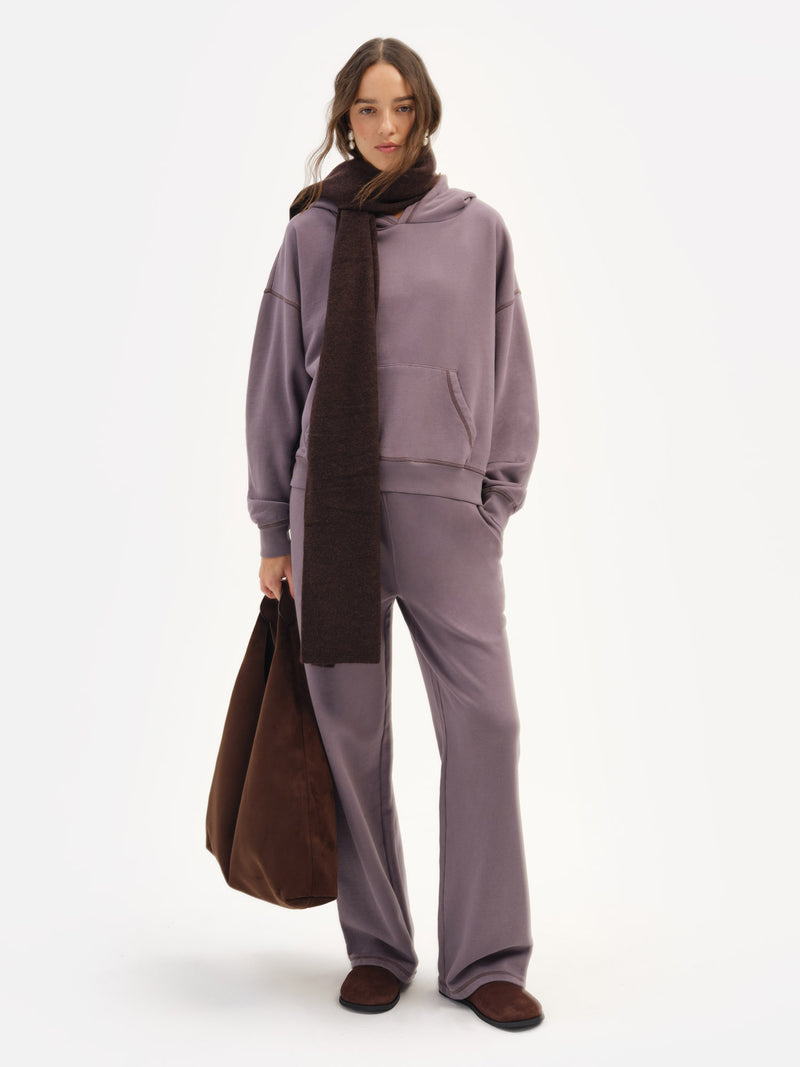 Organic Fleece Contrast Hoodie