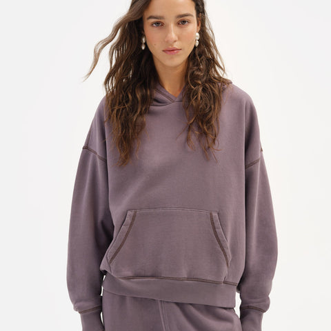 Organic Fleece Contrast Hoodie