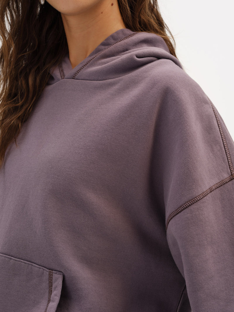 Organic Fleece Contrast Hoodie
