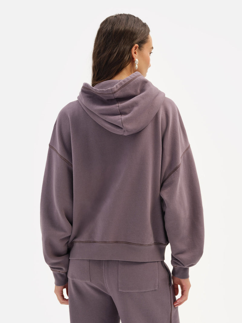 Organic Fleece Contrast Hoodie