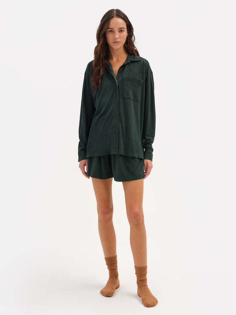 Tencel Sleep Button Down