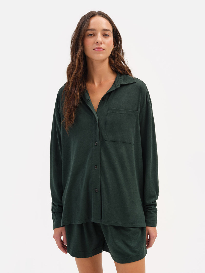 Tencel Sleep Button Down