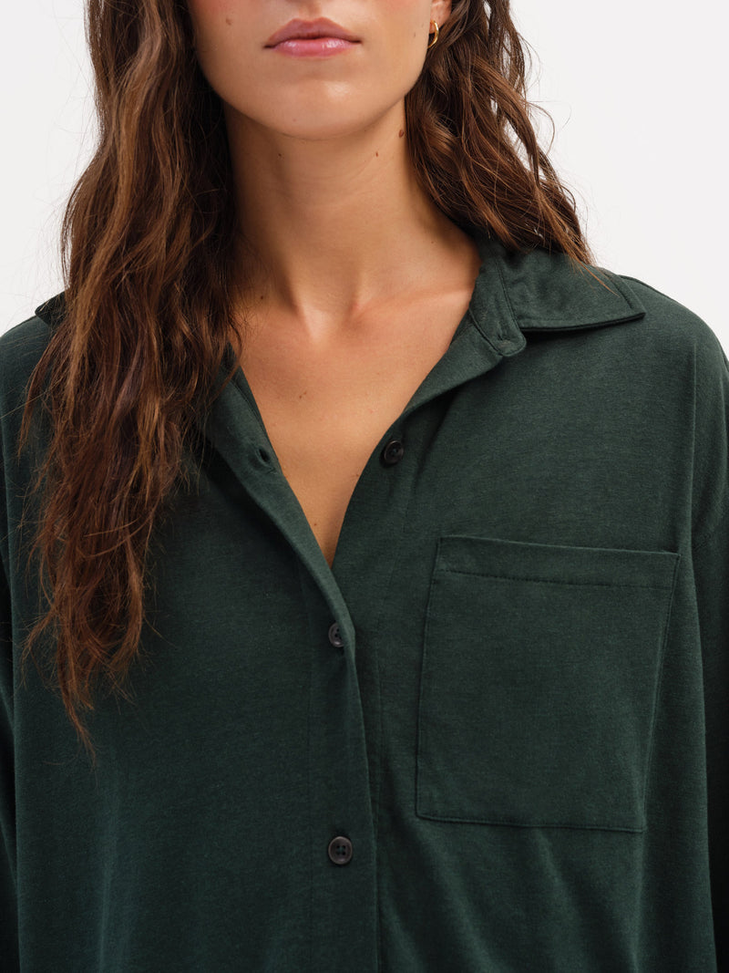 Tencel Sleep Button Down