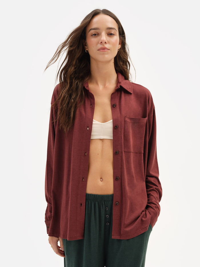 Tencel Sleep Button Down