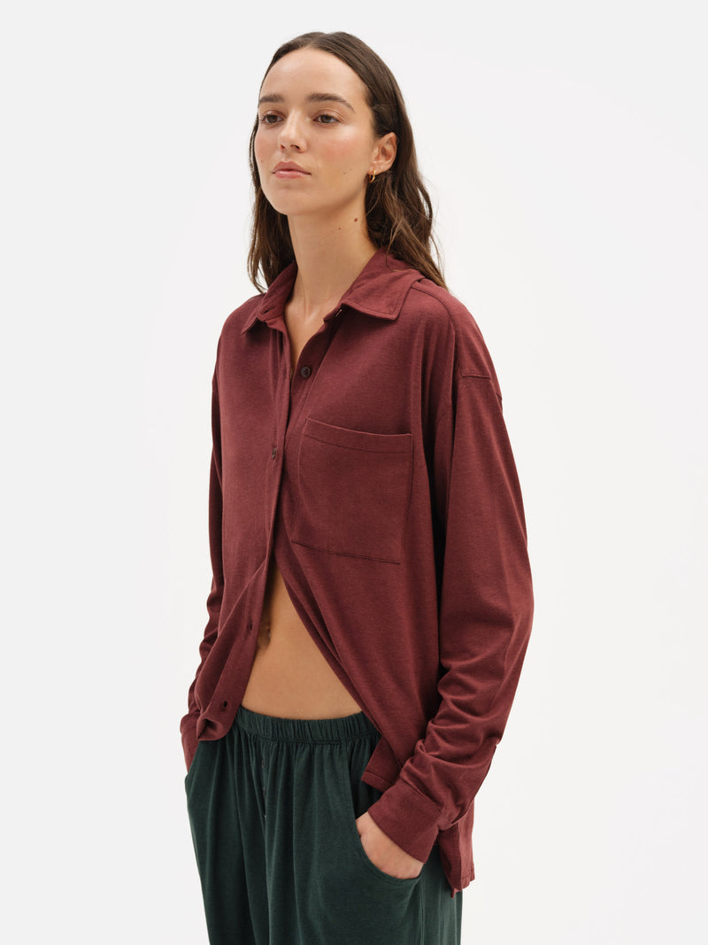 Tencel Sleep Button Down