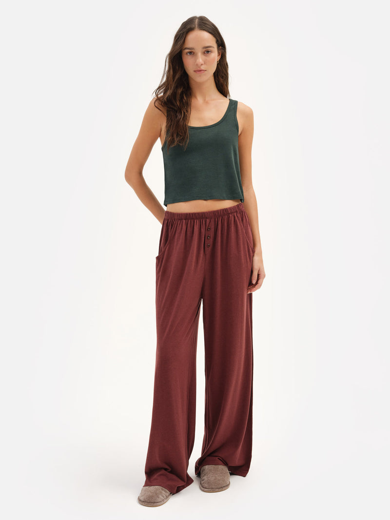 Tencel Sleep Wide Leg Pant