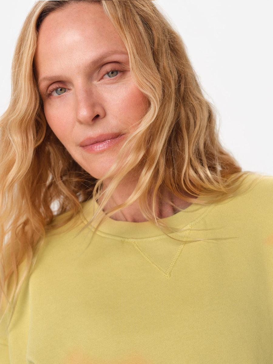 Organic Fleece Relaxed Crewneck Sweatshirt-Sweatshirts-MATE the Label-LEEK-XS-MATE the Label