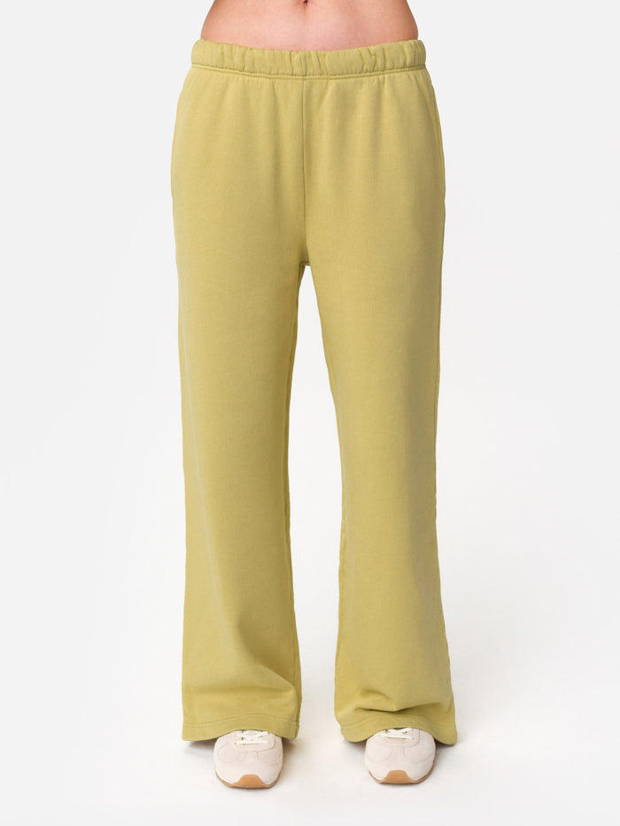 Organic Fleece Straight Leg Sweatpant-Sweatpants-MATE the Label-LEEK-XS-MATE the Label