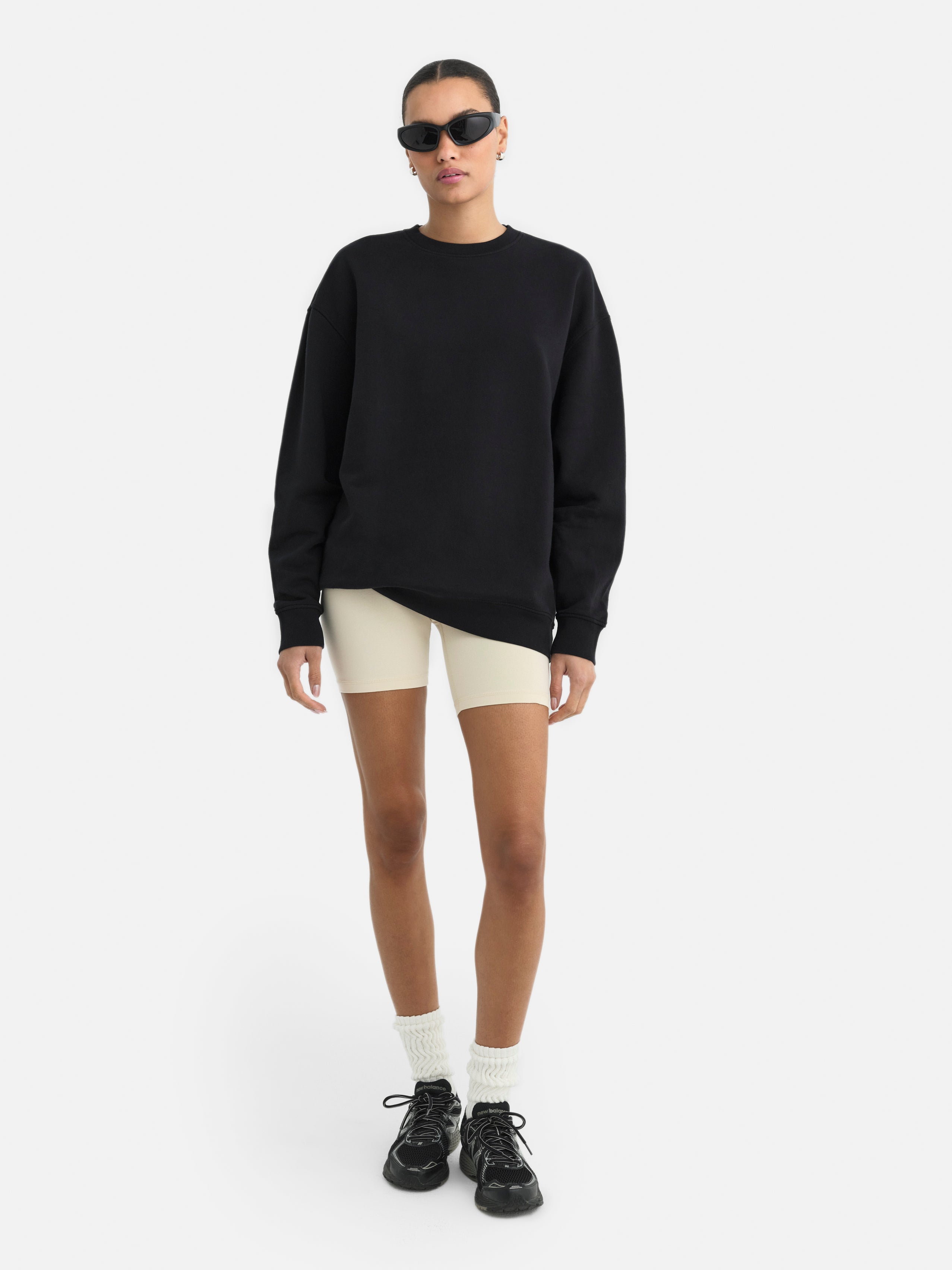 Picture of Organic Fleece Oversized Sweatshirt Black - Women's