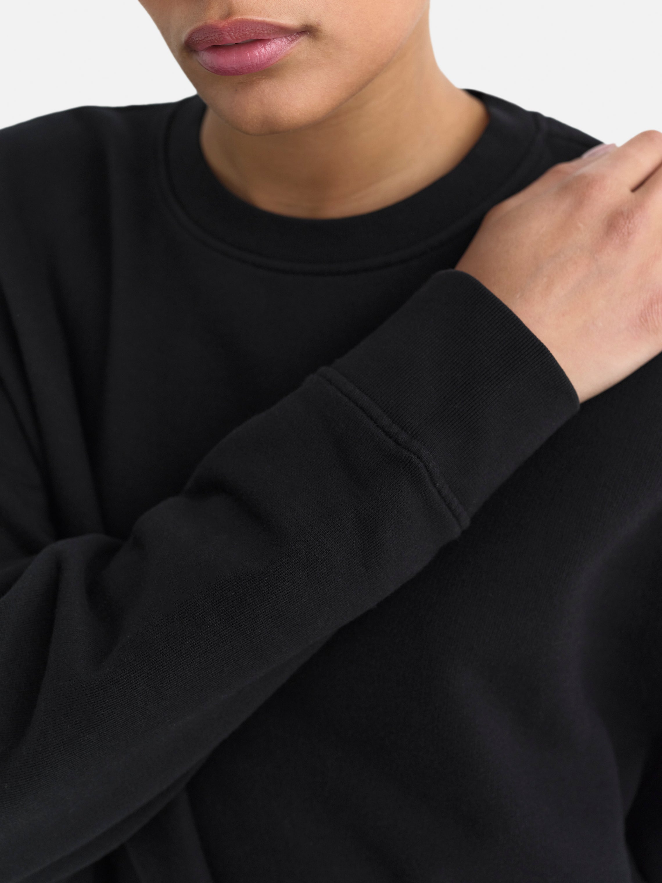 スウェット・トレーナー Portrait Print Black Sweater MKP-DTF-EPOCH-PRUCNS-LS14004-