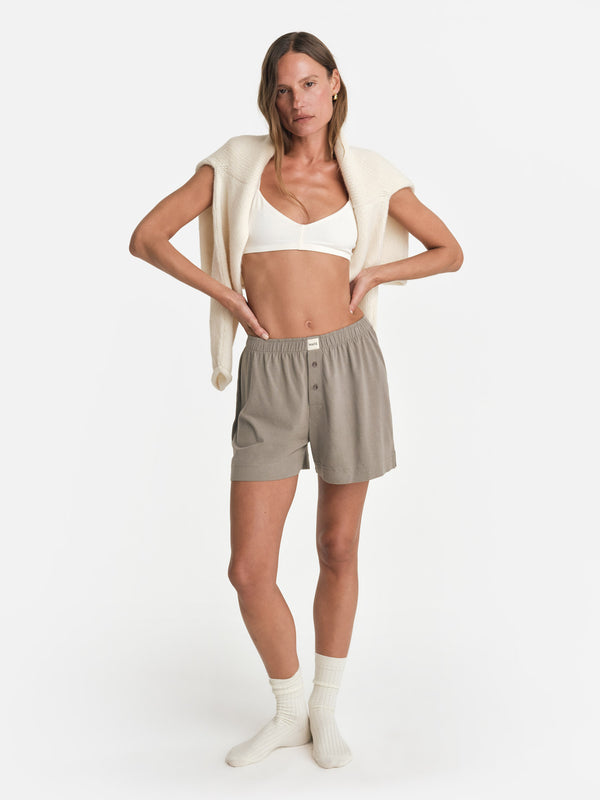 Tencel Sleep Boxer Short in Forest — product photo