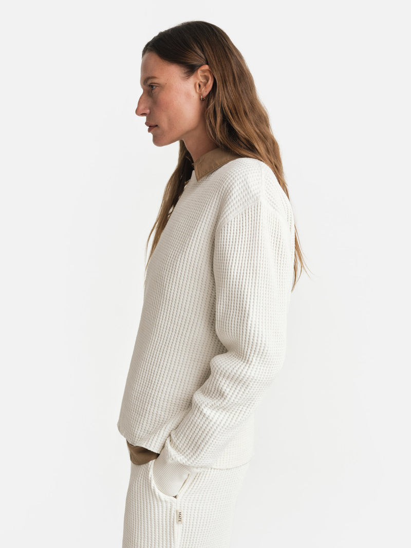 Organic Waffle Crew Top