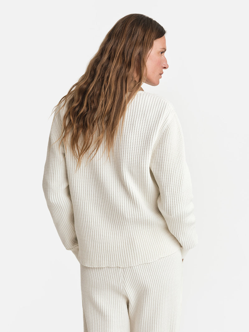 Organic Waffle Crew Top