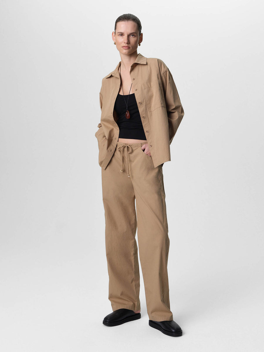 Organic Poplin Essential Pant-Pant-MATE the Label-KELP-XS-MATE the Label