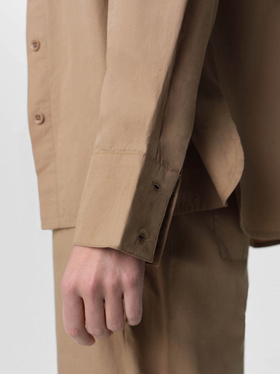 Organic Poplin Long Sleeve Button Down-Tops-MATE the Label-KELP-XS-MATE the Label