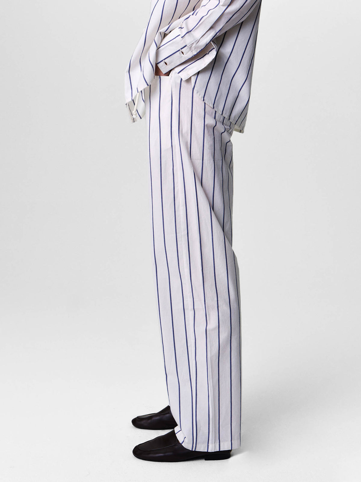 Organic Poplin Essential Striped Pant-Pant-MATE the Label-PACIFIC STRIPE-XS-MATE the Label