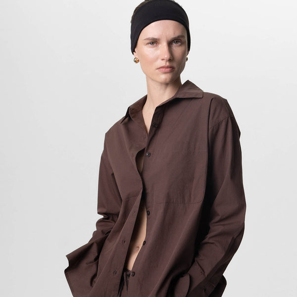 Organic Poplin Long Sleeve Button Down – MATE the Label
