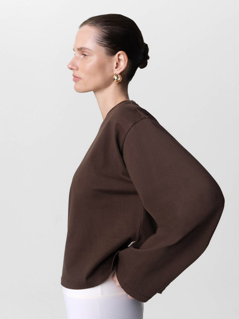 Organic Structured Cotton Long Sleeve Tee