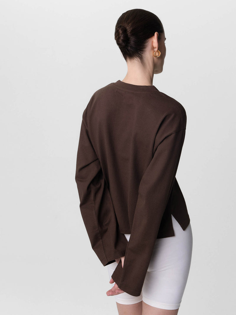 Organic Structured Cotton Long Sleeve Tee