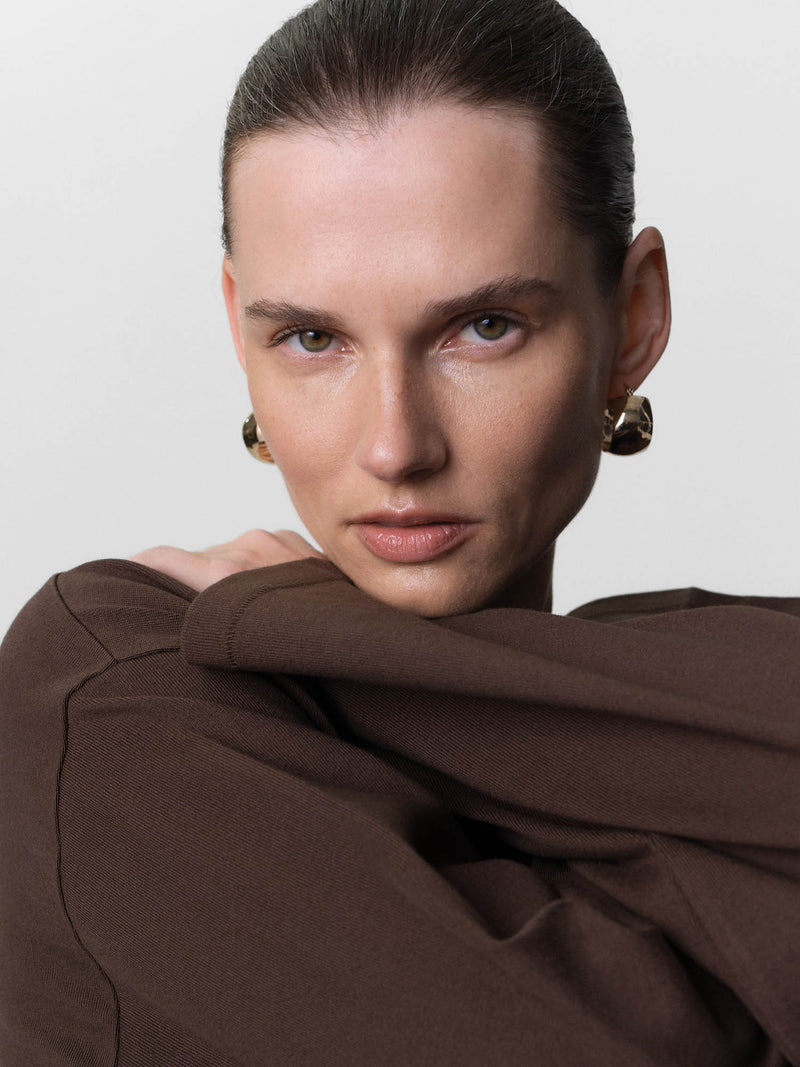 Organic Structured Cotton Long Sleeve Tee