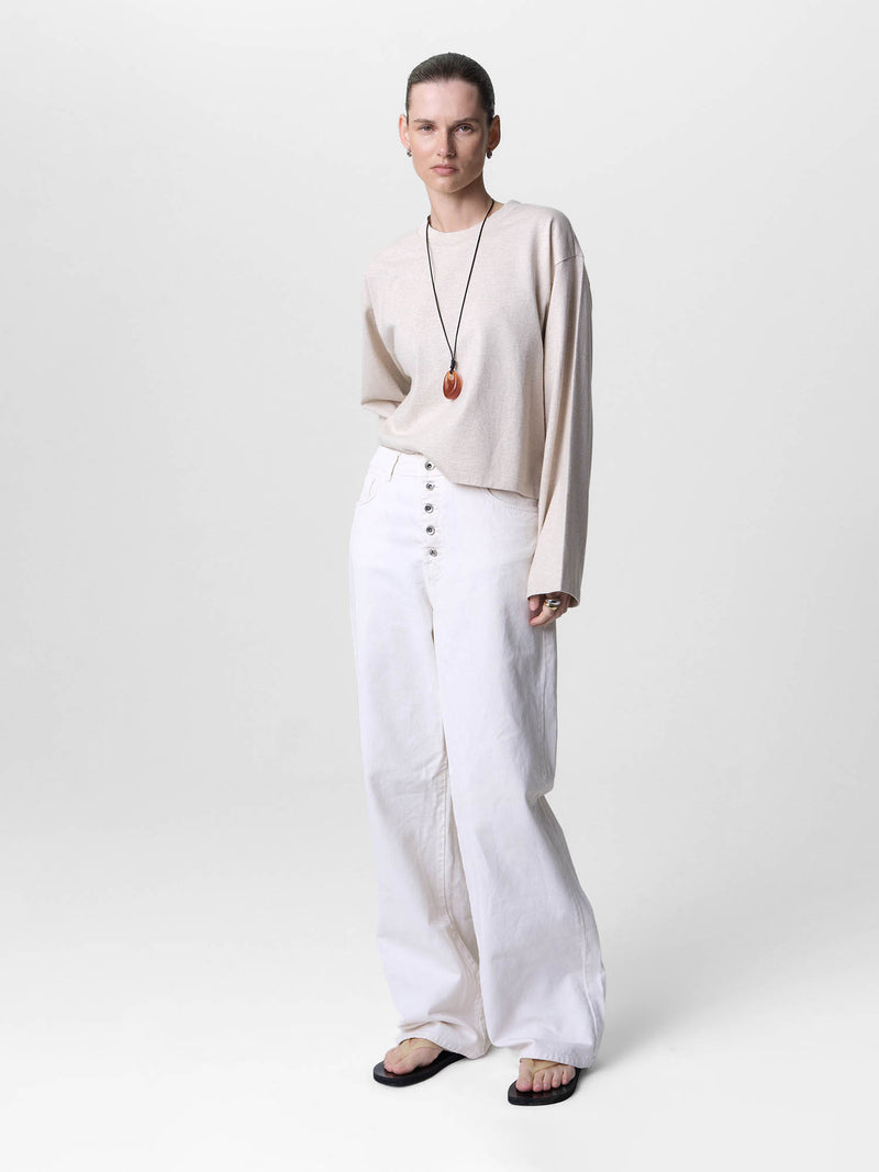 Organic Structured Cotton Long Sleeve Tee