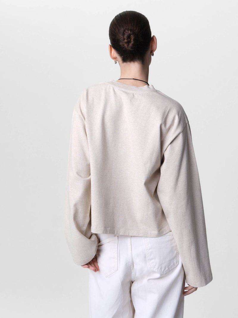 Organic Structured Cotton Long Sleeve Tee