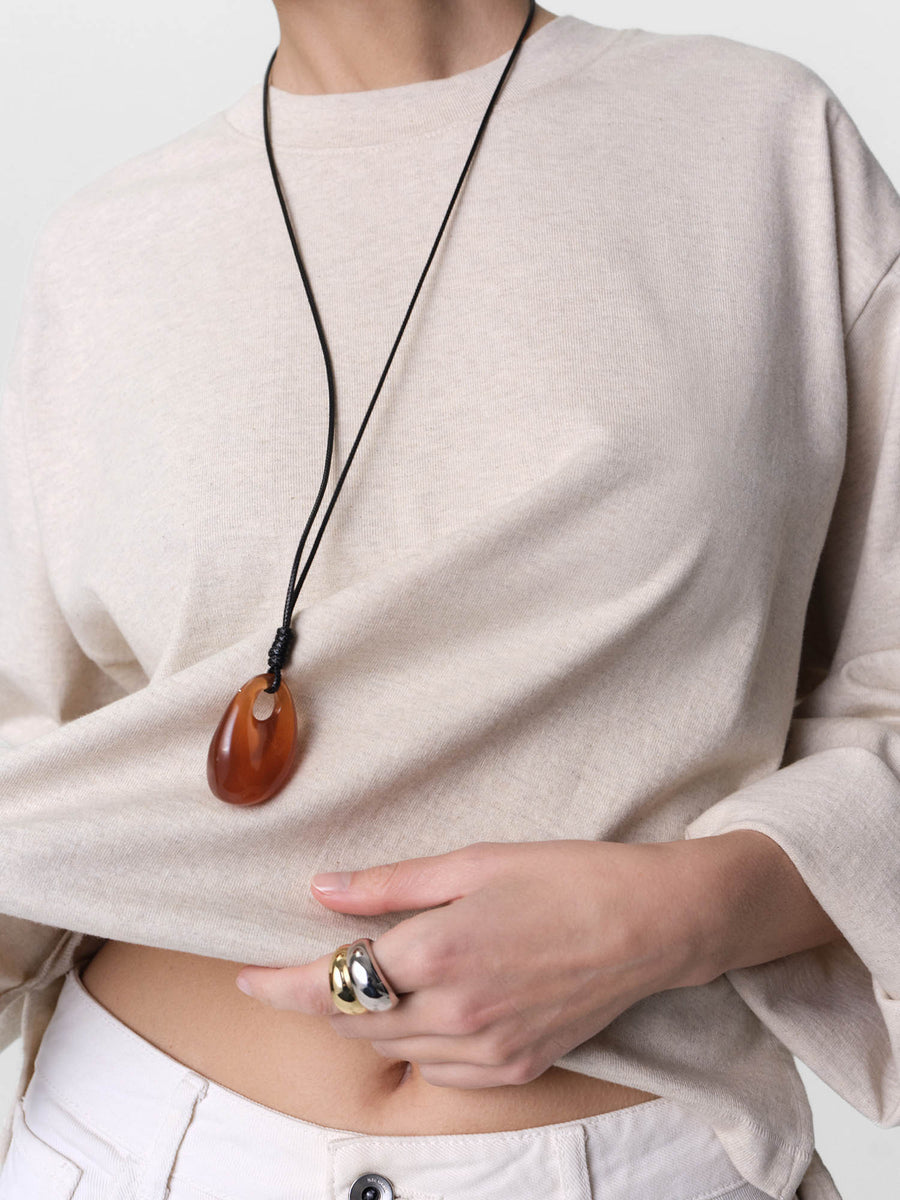 Organic Structured Cotton Long Sleeve Tee-Tees-MATE the Label-HEATHER OAT-XS-MATE the Label