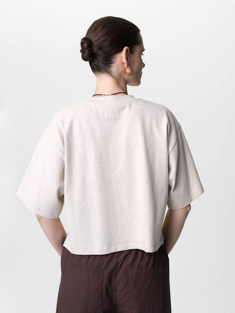 Organic Structured Cotton Cropped Tee