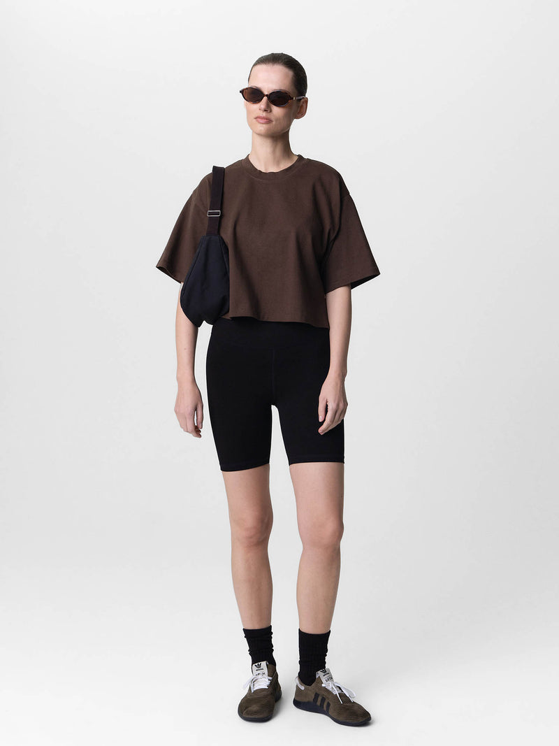 Organic Structured Cotton Cropped Tee