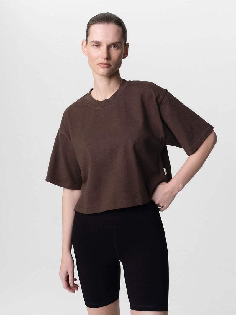Organic Structured Cotton Cropped Tee
