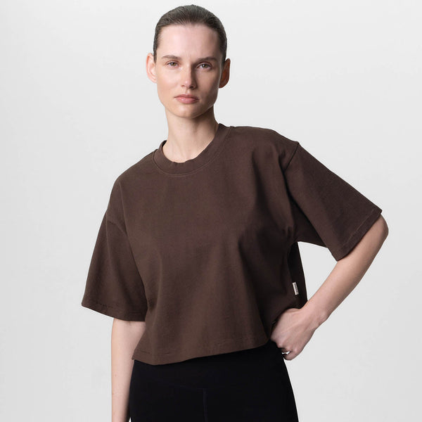 Organic Structured Cotton Cropped Tee
