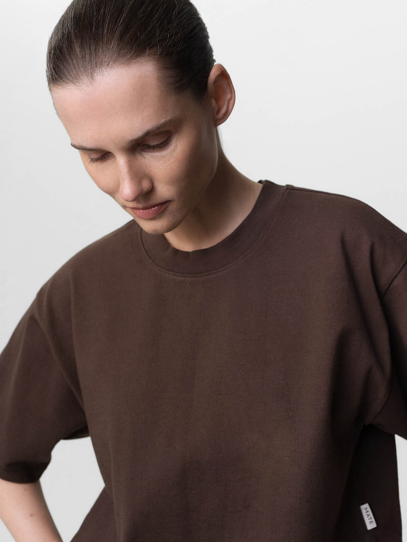 Organic Structured Cotton Cropped Tee