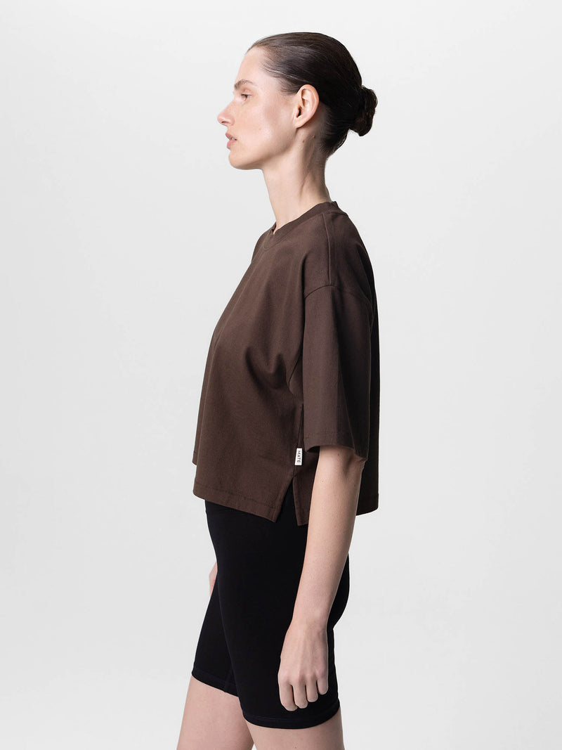 Organic Structured Cotton Cropped Tee