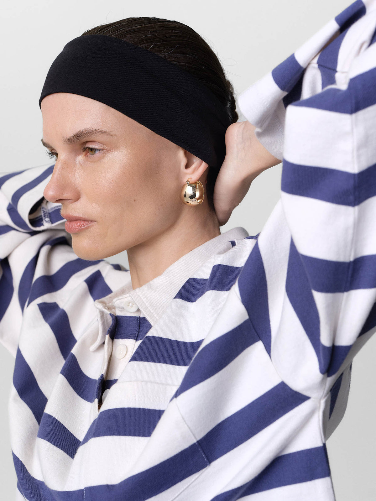Organic Structured Cotton Striped Polo-Tees-MATE the Label-PACIFIC STRIPE-XS-MATE the Label