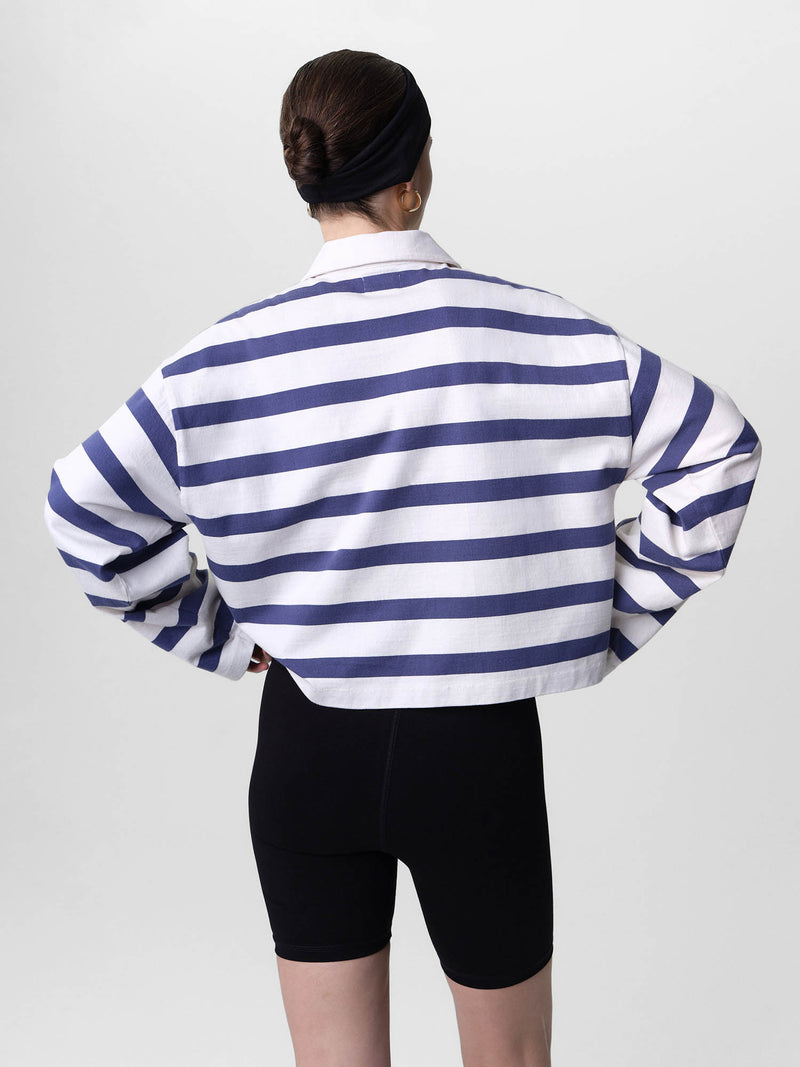 Organic Structured Cotton Striped Polo